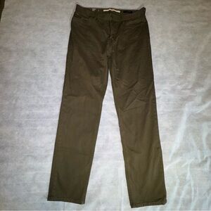 Banana Republic Traveler Pants Men's Sz 33x34 Olive Green Casual Tapered
